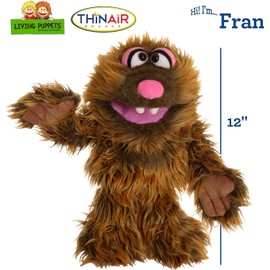 Living Puppets Fran 12-Inch Plush Friendly Brown Monster Hand Puppet