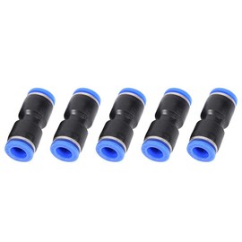 5Pcs Push in to Connect Fittings PU-8 Straight Pneumatic Quick Connector for 5/16inch Air Hose Tube Pipe