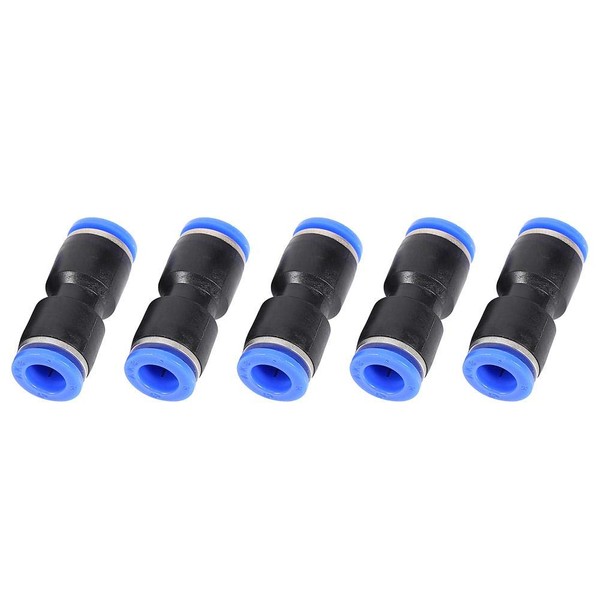 5Pcs Push in to Connect Fittings PU-8 Straight Pneumatic Quick
