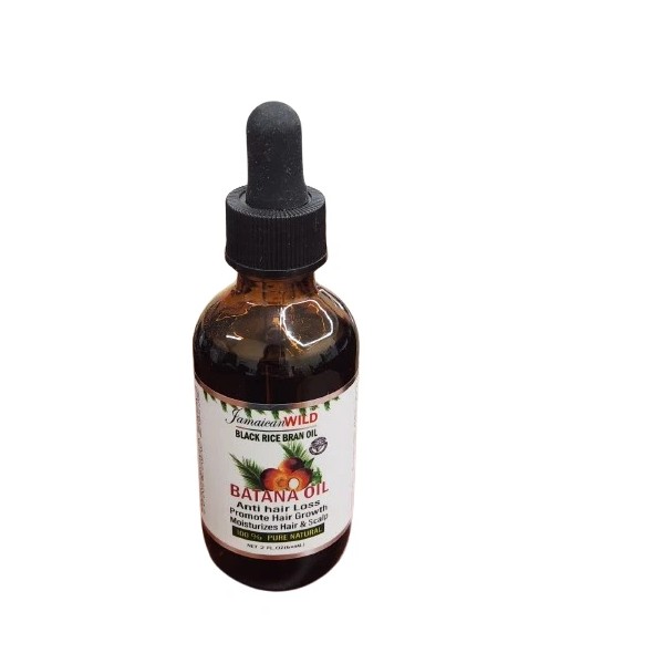 Jamaican Wild Black Rice Bran Oil Batana Oil 2oz w/FNF