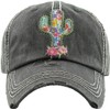 Funky Junque Womens Baseball Cap Distressed Vintage Unconstructed Embroidered Patch Hat