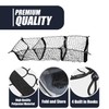Zone Tech Three Pocket Mesh Trunk Cargo Net Storage Organizer–
