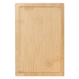 HARFINGTON Bamboo Serving Tray 7.09" x 4.72" Wooden Rectangular Tea Tray Natural Bamboo Tabletop Food Serving Platters for Breakfast Dinner Coffee Tea Drink Fruit Snack, Yellow