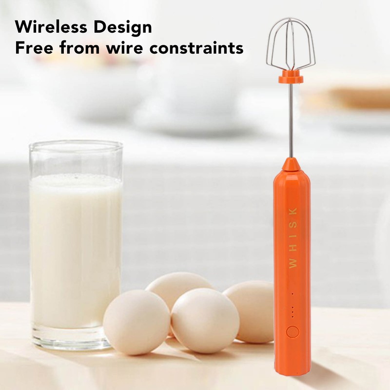 USB Household Stainless Steel Electric Mixer Handheld Small Mixer Wireless