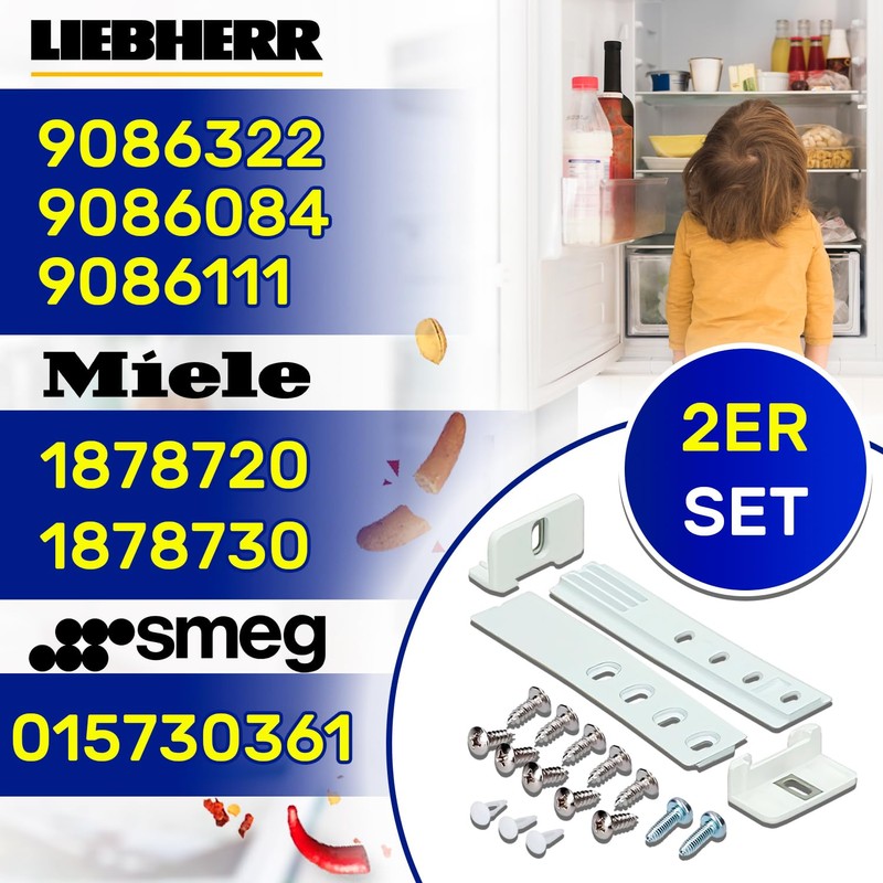 2 piece door mounting set tow hinge for built-in fridge