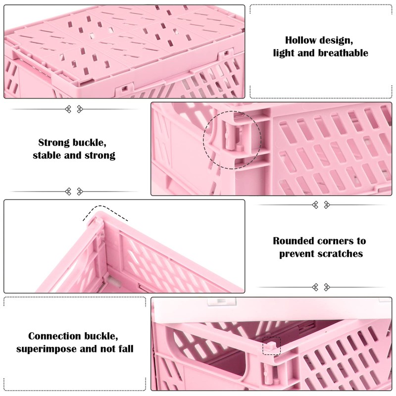 Vegena 7 Pieces Folding Box Small - Folding Basket Plastic