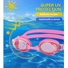 ProudDemon Schwimmbrille mit Mehrfarbiger Verspiegelung, Rosa Rahmen, UV-Schutz (Pink)