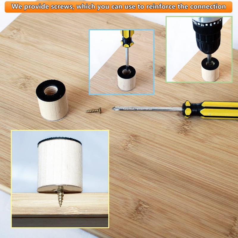 ANFU Cutting Board Adjustable Feet, Wood Adjustable Feet for Countertop