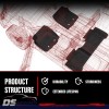ds-auto-parts Fit For 2012-2015 Honda Civic 3D Floor Mats Set