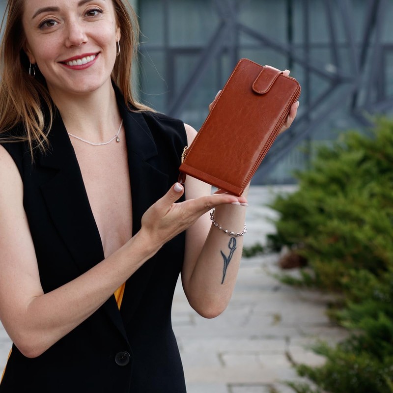JEEBURYEE Card Case, Men's, Women's, Long Wallet, Thin, Magnetic, Large