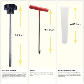 Motvhcs 51025 Tire Valve Stem Quick Replacement Tool Kit Tool for Replacing Leaky Valve Stems Fits Cars Trucks Trailers ATVs Mowers Includes 4PCS TR413 Valves