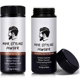 2PCS Hair Styling Powder For Men, Hair Texture Powder, Natural Look - Matte Texture, Long-Lasting Hold And Easy To Apply With No Oil Or Greasy Residue, 10g