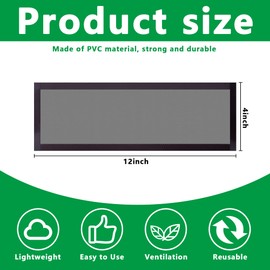 8pcs Floor Vent Mesh Covers, 4x12" Magnetic Air Vent Screen Register Trap, Rectangle PVC Floor Register Mesh Cover for Wall Ceiling Floor Catch Debris Hair Insect