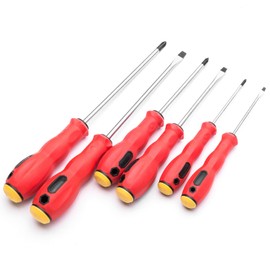 MAXPOWER 6-piece Magnetic Screwdriver Set Commercial Grade Phillips & Slotted Comfort Grip Screw Drivers with Pouch