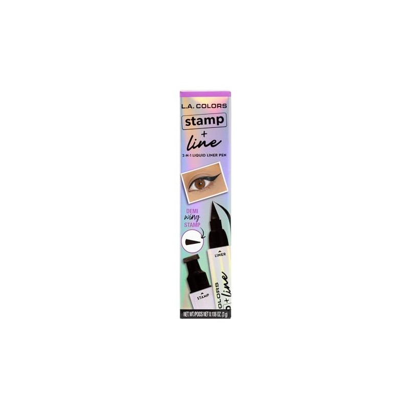 L.A. COLORS Stamp & Line Eyeliner, Demi Wing Black CLE699