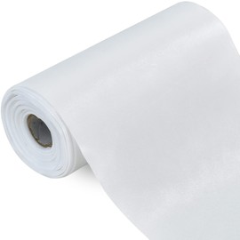 TONIFUL 6 inch x 22yd Wide White Satin Ribbon Solid Fabric Large Ribbon for Grand Opening Cutting Ceremony Wedding Birthday Party Decoration Gift Craft Chair Sash Table Car Bows Indoor or Outdoor