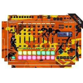 StyleFlip Skins Roland MC-707 Groovebox | Color Orange| Protective Decal | StyleFlip Skins