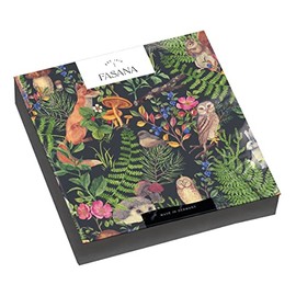 20 Napkins Animals of the Forest on Green Leaves | Fox | Hedgehog | Leaves | Squirrel | Forest | Table Decoration | Decoupage | Decoupage | Decoupage | Decoupage | Decoupage | 33 x 33