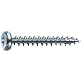 SPAX T-STAR plus 0201010400303 Universal Screw, 4.0 x 30 mm, Pack of 200, Button Head, Full Thread, 4CUT, Wirox A9J, Bare Galvanised