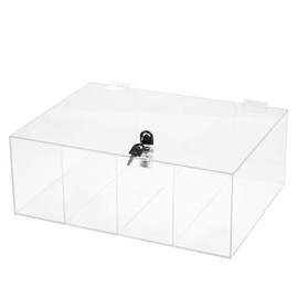 Acrylic Display Case Counter top Show Cases LockingCabinet 4-Shelves 30*15*40cm Display Clear Acrylic Display Box Acrylic Thickened Dustproof Protection
