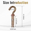 Napredak 15/32" x 4-1/4" Concrete Hooks Cement Wall Hooks for
