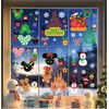 Christmas Window Clings Decorations - Cute Funny Double-Sided Static Stickers