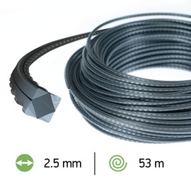 Oregon Flexiblade Serrated Heavy Duty Trimmer Line, for Brambles and Undergrowth, Nylon Lines for Heavy Duty Strimmer Work - 2.5 mm x 53 m Length (111080E)