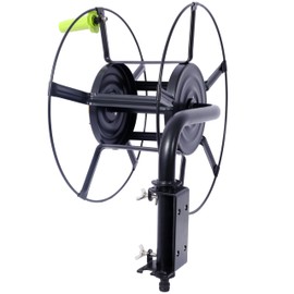 TREATLIFE HOME Swivel Hose Reel Wall Mount with 180-Degree Pivot, Heavy-Duty Steel Garden Hose Holder, Organizes Up to 82' of Hose, Black