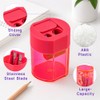 Pencil Sharpener with Container, Pack of 2, Double Hole Sharpener