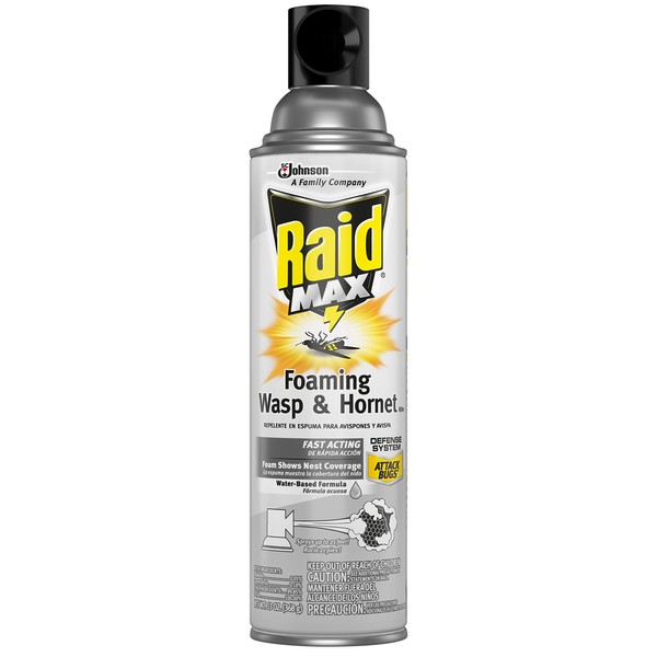 Raid Wasp And Hornet Killer Spray, Kills The Entire Nest, Kills Paper Wasps, Yellow Jackets, Mud Daubers And More, 13 oz