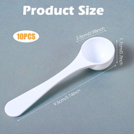 10 Pcs Teaspoon Measuring Spoons 5ml Plastic Measuring Spoons 5 Gram Scoop Accurate Measure for Cooking and Baking Reusable Spoon Kitchen Cooking Tool