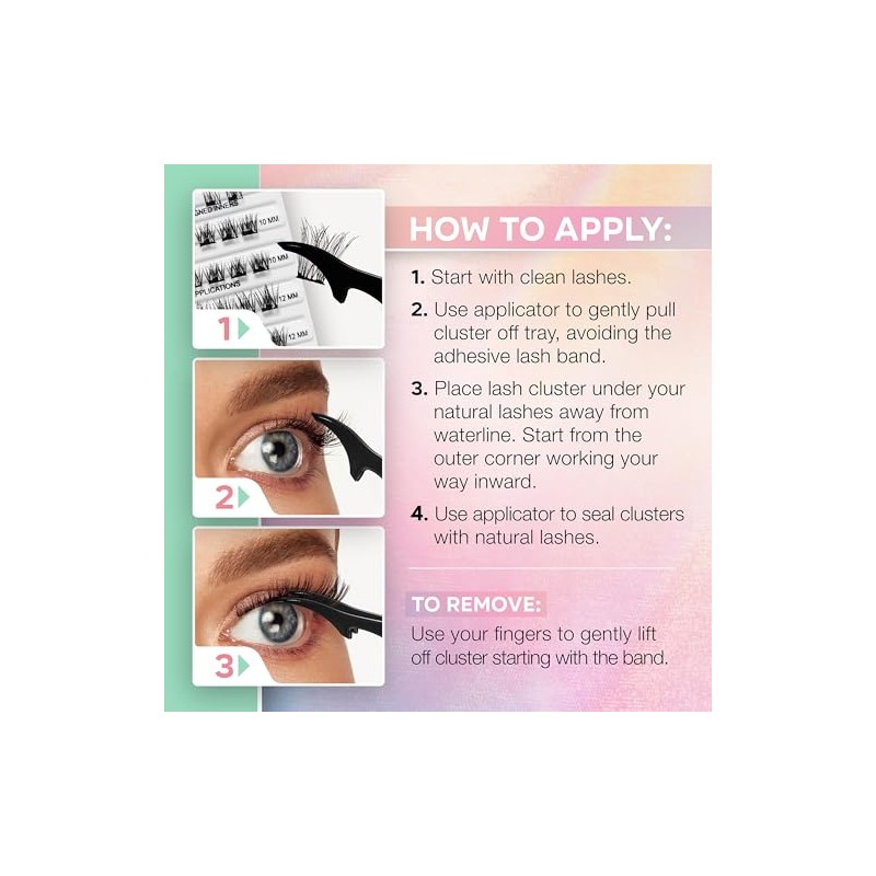Ardell Extensión de Pestañas Postizas Wispies Volume, 30 unidades fácil