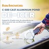 Farm Innovators C-500 Submergible Cast Aluminum Utility Water De-Icer, Powered