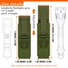 bvya 2 Pack Tactical Molle Flashlight Pouch Holster Case Belt