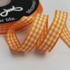 Micomon Orange Gingham Plaid Checked Ribbon 25 Yard Each Roll