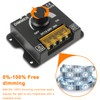 HUAREW LED Light Strip Dimmer,DC 12V-24V 30A PWM Dimming Controller
