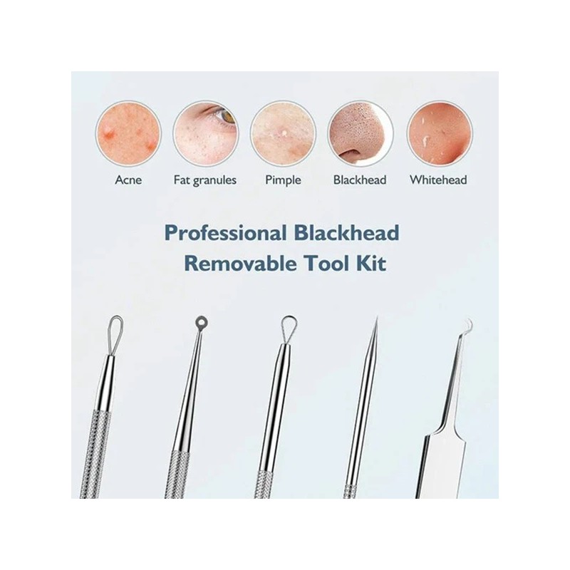 Unbranded Blackhead Remover Tool Kit with Diagonal Tweezers - Pimple