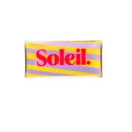 Gift Company - Plate, Glass Plate - Love Plates - Glass - Motif: Soleil - Colour: Multicoloured - 10 x 0.8 x 21 cm