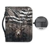 Poceacles American Flag Deer Retro Women Bible Carrying Case Multi-Purpose