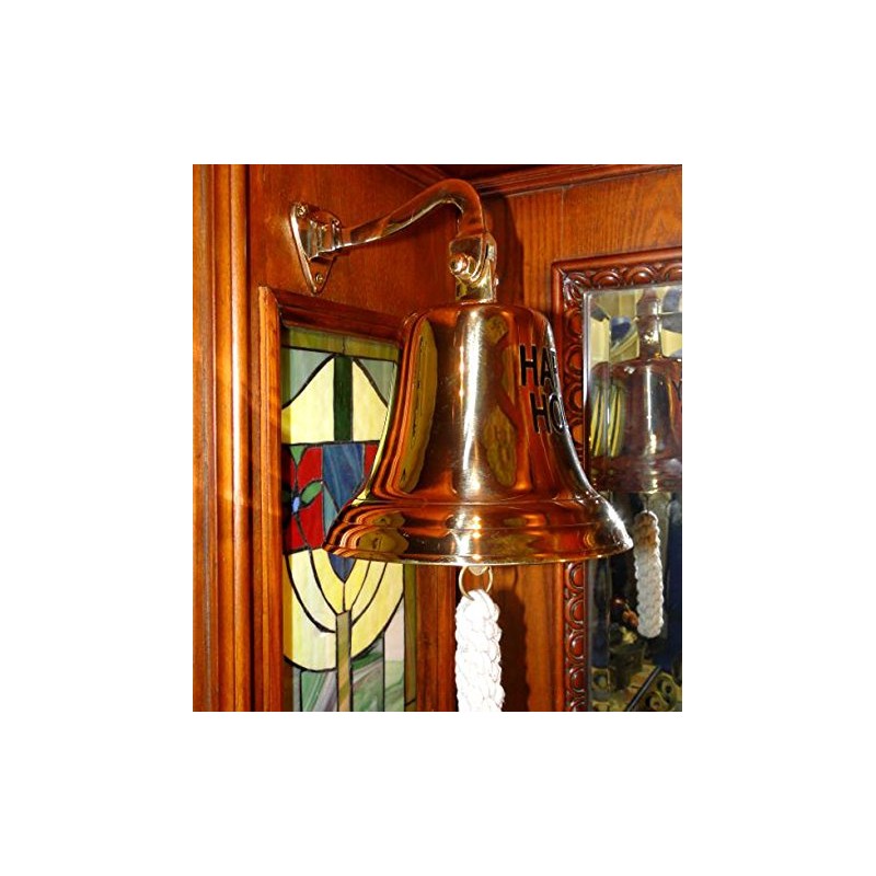 The King's Bay Happy Hour Nautical Solid Brass Bell Big