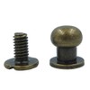 Bluemoona 50 Sets - Head Button 8mm 5/16" Brass Stud