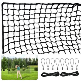 Nylon Golf Hitting Net 10x30FT,Easy Setup Hitting Net with Rope and Elastic Buckle, Sturdy Golf Netting,Weatherproof Sports Net,Backstop Net for Golf, Baseball, Softball,Hockey, Soccer