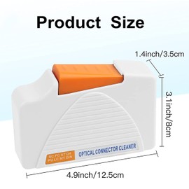 Fiber Optic Cleaner Box - FTTH Fiber Optic Cleaning Box for 1.25mm/2.5mm, FC, SC, LC,MU,ST End Faces and Optical Connectors,Over 500 Times Anti Static Clean Swab (White)