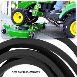 The Lord of the Tools 1PC Lawn Mower Deck Drive Belt Mower Deck V-Belt Replacement Part GX21833 GX20571 Compatible with John Deere L130 LA130 LA140 LA145 LA155