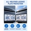 2 Pack Clear License Plate Protector for US Standard Plates,