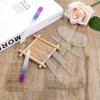 6 PCS Glass Nail File and Cuticle Pusher, Glass Nail