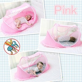 Leikance Baby Mosquito Net Portable Foldable Baby Bed Mosquito Net Polyester for Newborn