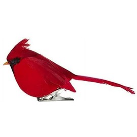 RAZ Imports - 4 Inch Red Cardinal Clip on Bird