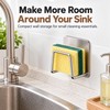 Stainless Steel Sponge Holder for Kitchen Sink – No-Drill Adhesive