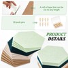Mindsoft 16 Pcs Hexagon Cork Board for Walls with 50